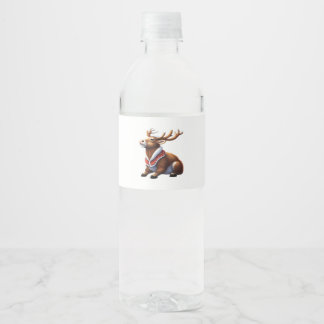 Oh Deer Energisk Modern Design Vattenflaskor Etikett
