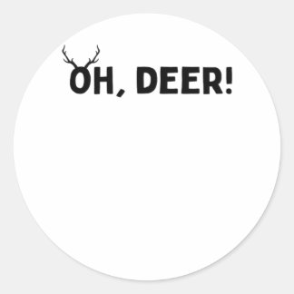 Oh Deer Enkel Estetik Runt Klistermärke