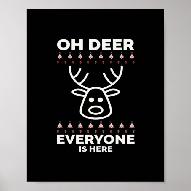 Oh Deer Everyone Is Here Modern Style  Poster (Framsidan)
