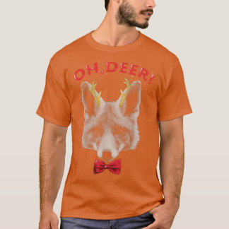Oh Deer Fo Xmas Red Bowtie Christimas Outfit T Shirt