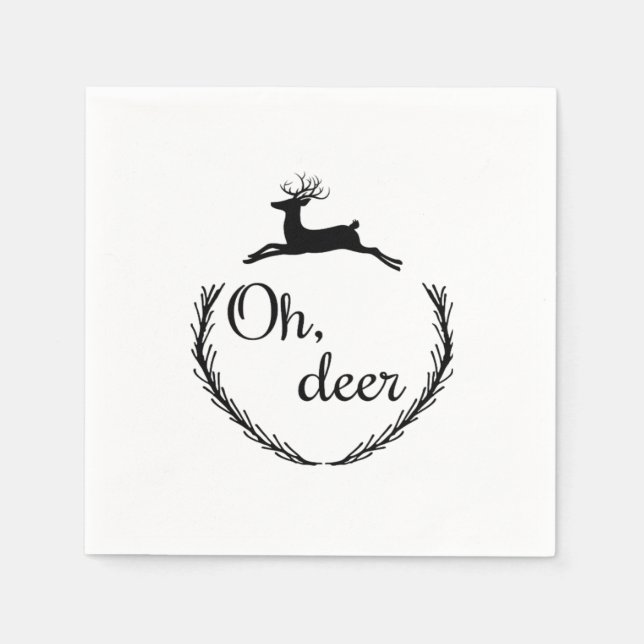 Oh Deer Funny Style Design  Pappersservett (Framsidan)