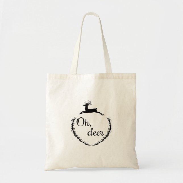 Oh Deer Funny Style Design Tygkasse (Framsidan)