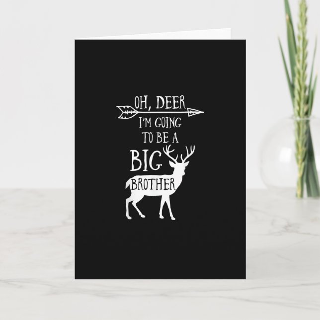 Oh Deer Going To Big Brother Christmas Announcemen Kort (Framsida)