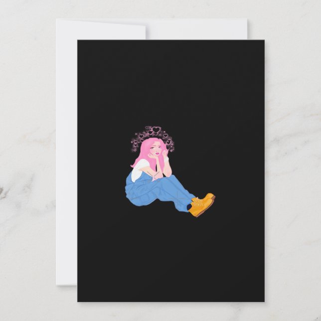 Oh Deer Graphic Artistic Design Flat Holiday Card Julkort (Framsida)