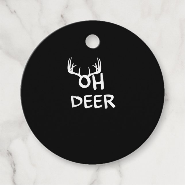 Oh Deer Hunter Rustic Outdoor Design Gåvor Etiketter (Framsida)