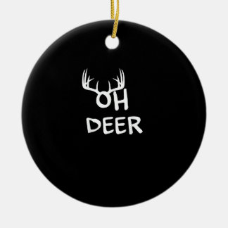 Oh Deer Hunter Rustic Outdoor Design Julgransprydnad Keramik