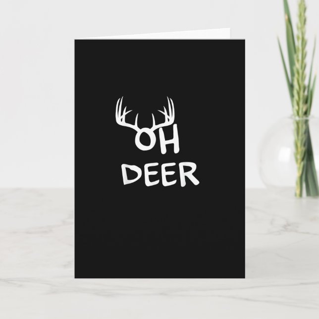 Oh Deer Hunter Rustic Outdoor Design Kort (Framsida)