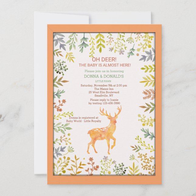 Oh Deer Inbjudan (Framsida)