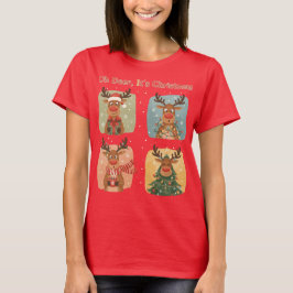 Oh Deer It’s Christmas Funny Design T Shirt