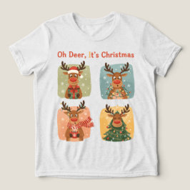 Oh Deer It’s Christmas Funny Design T Shirt