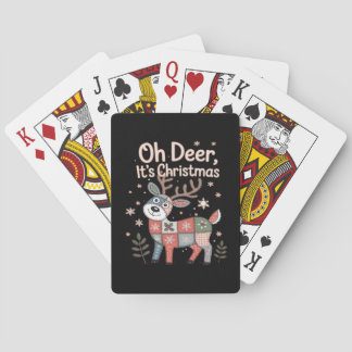Oh Deer Its Christmas Miniature Patchwork Squares Casinokort