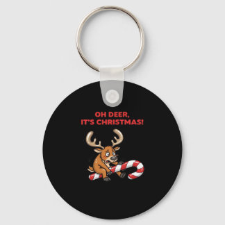 Oh Deer Its Christmas Stressed Reindeer With Sweet Nyckelring