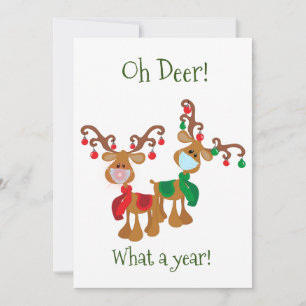 OH Deer jul ren ansiktsmask 2021 Julkort