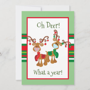 OH Deer jul ren ansiktsmask 2021 Julkort