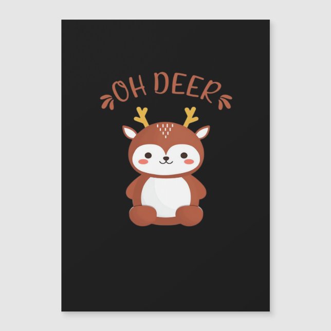 Oh Deer Kawaii Deer Playful Art Style  (Framsida)