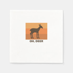 Oh Deer Klassisk Enkel Design Pappersservett