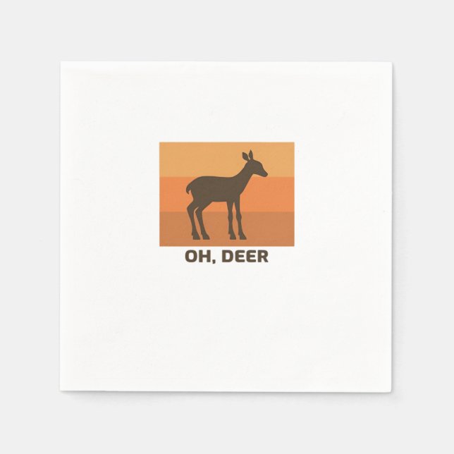 Oh Deer Klassisk Enkel Design  Pappersservett (Framsidan)