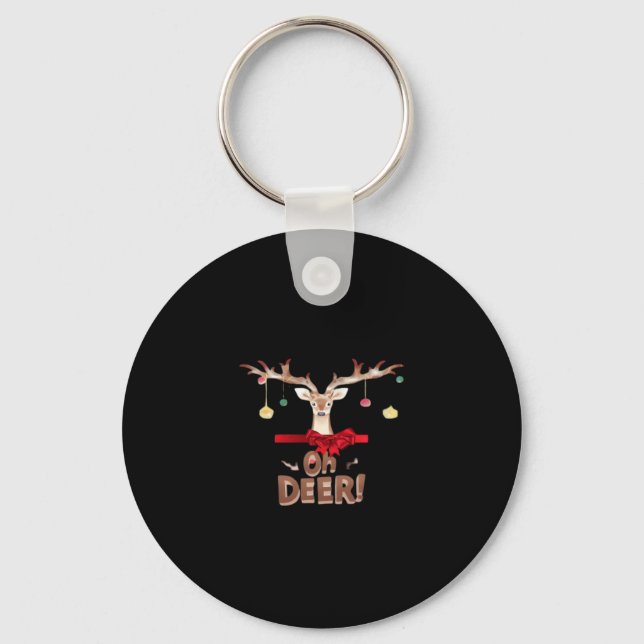 Oh Deer Klassisk Stil Nyckelring (Framsida)