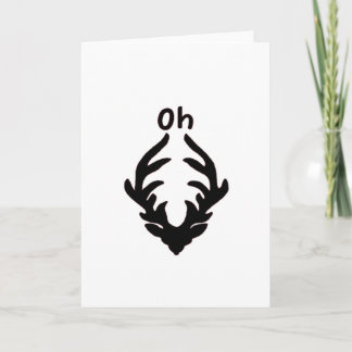 Oh Deer Konstnärlig Ren Stil Kort