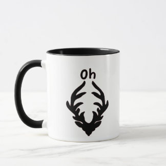 Oh Deer Konstnärlig Ren Stil Mugg