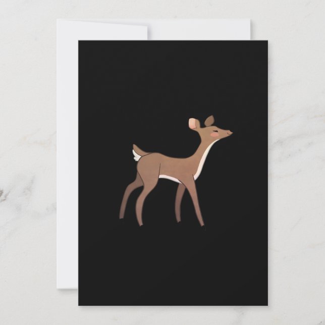 Oh Deer Me Whimsical Creative Design Julkort (Framsida)