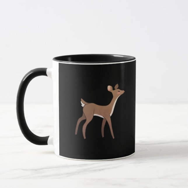 Oh Deer Me Whimsical Creative Design Mugg (Vänster)