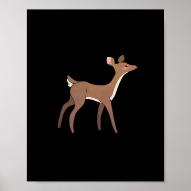 Oh Deer Me Whimsical Creative Design  Poster (Framsidan)