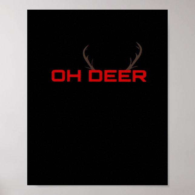 Oh Deer Minimal Aesthetic Vibe  Poster (Framsidan)