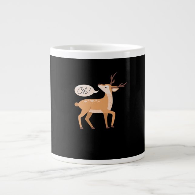 Oh Deer Minimal Clean Aesthetic  Jumbo Mugg (Framsidan)