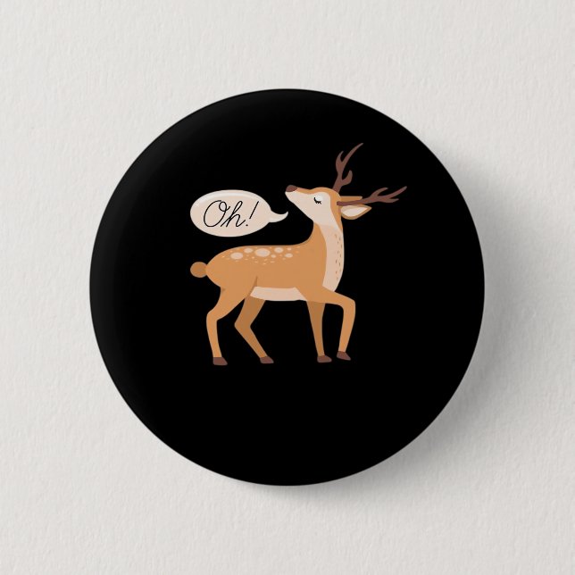 Oh Deer Minimal Clean Aesthetic  Knapp (Framsida)