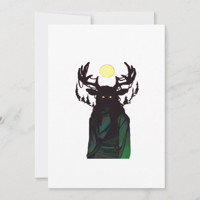 Oh Deer Minimal Design Julkort (Framsida)