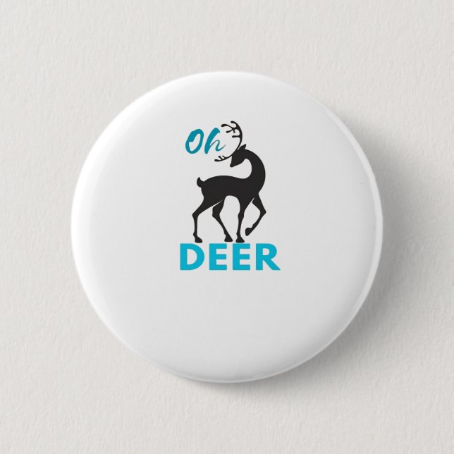 Oh Deer Minimal Design  Knapp (Framsida)