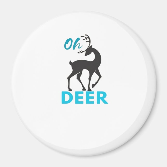 Oh Deer Minimal Design  Magnet (Framsidan)