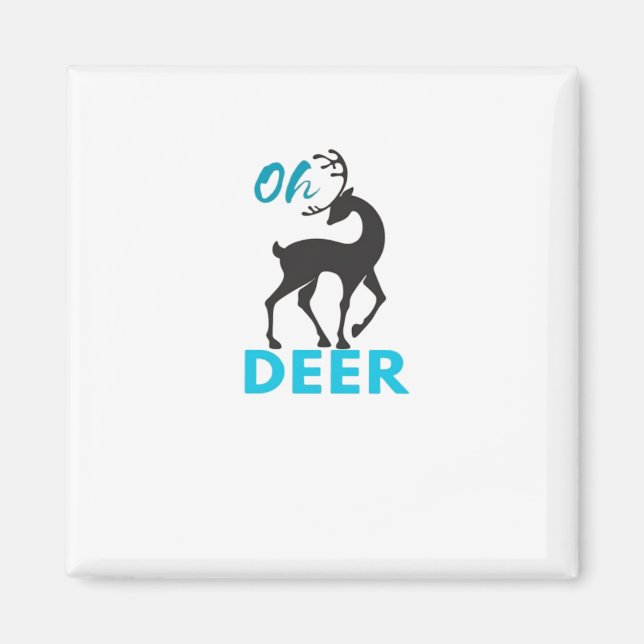 Oh Deer Minimal Design  Magnet (Framsidan)