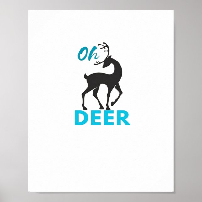 Oh Deer Minimal Design  Poster (Framsidan)