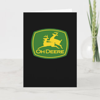 Oh Deer Minimal Modern Design Folded Greeting Card Kort