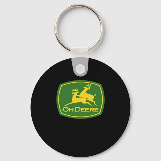 Oh Deer Minimal Modern Design Keychain Nyckelring (Framsida)