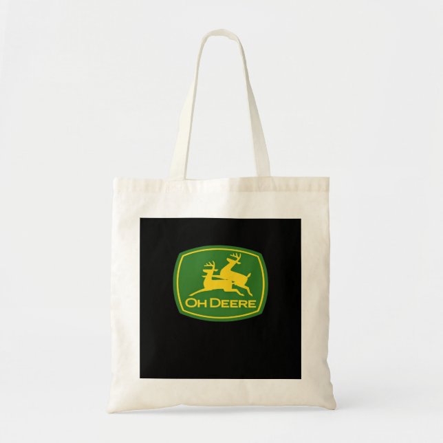 Oh Deer Minimal Modern Design Tote Bag Tygkasse (Framsidan)