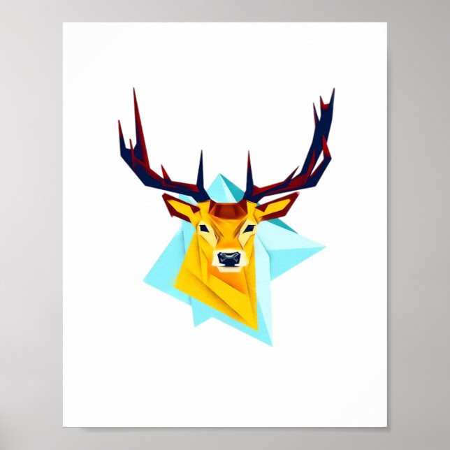 Oh Deer Minimal Rustic Style  Poster (Framsidan)