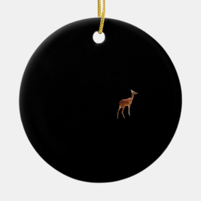 Oh Deer Minimalistisk Designprydnad Julgransprydnad Keramik (Framsidan)