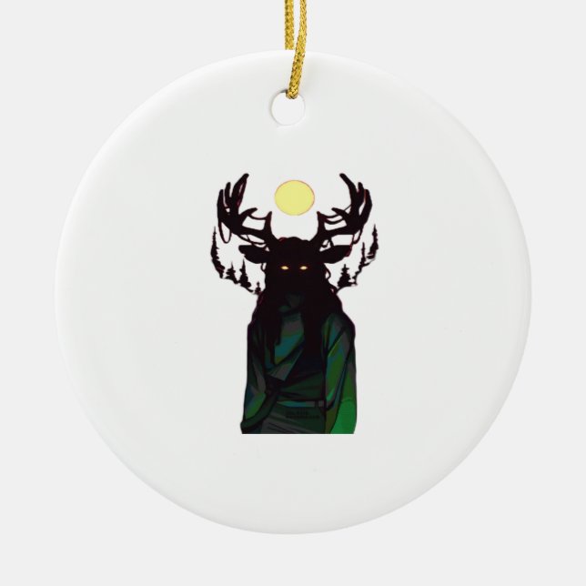 Oh Deer Minimalistisk Designprydnad Julgransprydnad Keramik (Framsidan)