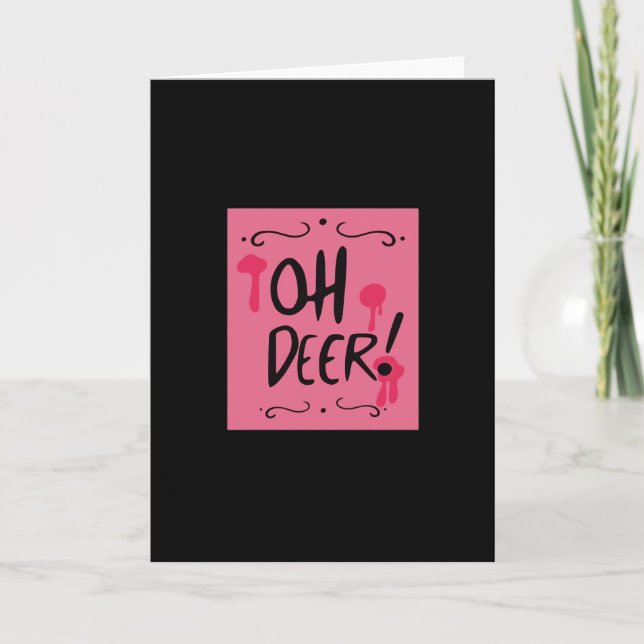 Oh Deer Minimalistisk Estetik Kort (Framsida)