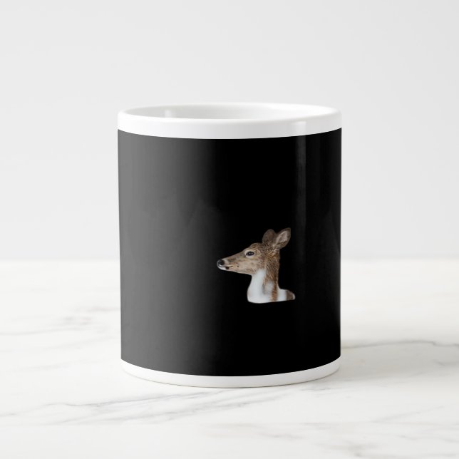 Oh Deer Minimalistisk Modern Design Jumbo Mugg (Framsidan)