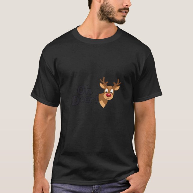 Oh Deer Modern Aesthetic Style T Shirt (Framsida)