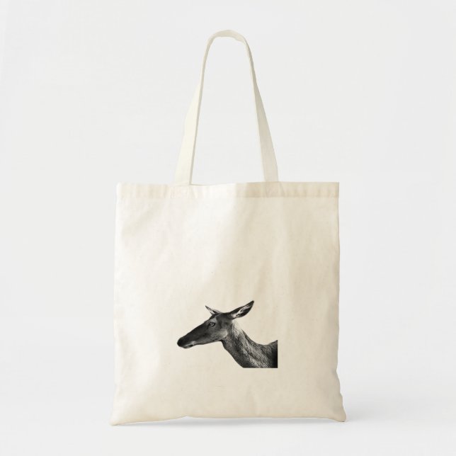 Oh Deer Modern Aesthetic Vibe Tote Bag Tygkasse (Framsidan)