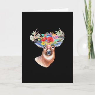 Oh Deer Modern Artistic Style Folded Greeting Card Kort