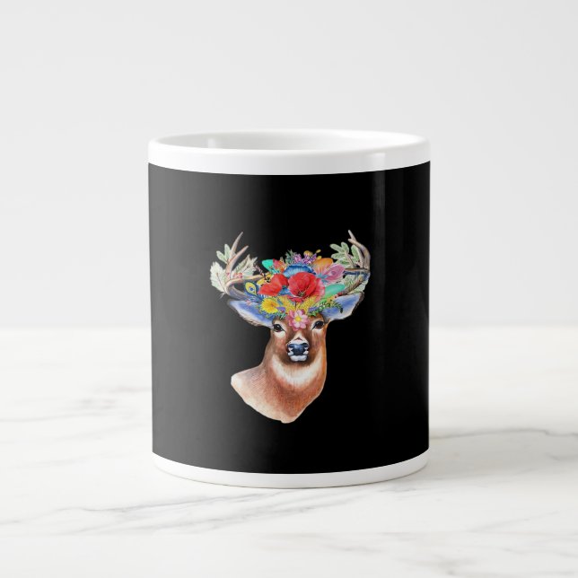 Oh Deer Modern Artistic Style  Jumbo Mugg (Framsidan)