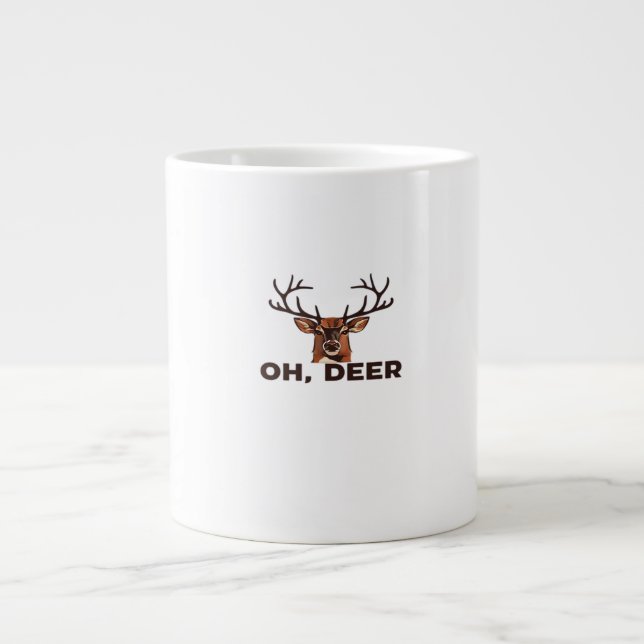 Oh Deer Modern Clean Design  Jumbo Mugg (Framsidan)