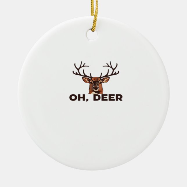 Oh Deer Modern Clean Design Ornament (Framsidan)