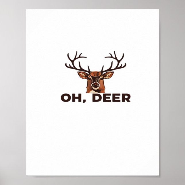 Oh Deer Modern Clean Design  Poster (Framsidan)
